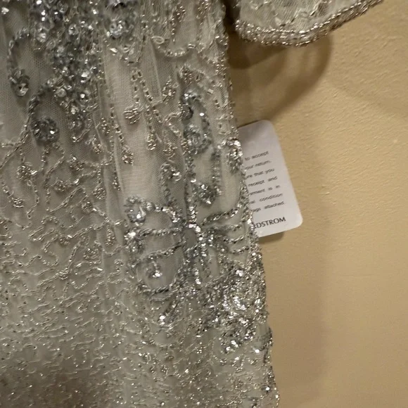 Nordstrom Glittering Silver Long Sleeve Dress - Picture 5 of 5